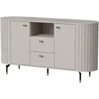 Masseno Kommode THIRA 150,1 cm Sideboard mit 2 Schubladen und 2 Türen für Wohnzimmer Schlafzimmer Modern 150,1x40x81 cm Kaschmir