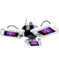 Lixada Plant Lights Triple Leaf Folding Rot und Blau Spectrum Waterproof Plant Grow Lights Gewächshaus Baumschule Pflanze Lichter