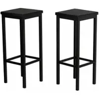 Yelloo - Mod. PARIS LONDON Set mit 2 Barhockern, 78 cm hoch, Schwarz