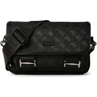 GUESS Herren Umhängetasche Boston Messenger aus Polyurethan mit Reißverschlussfach und Magnetverschluss 23 cm