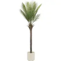 ECD-Germany Künstliche Palme 180 cm Groß im Topf für Indoor/Outdoor