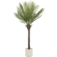 ECD-Germany Künstliche Palme 150 cm Groß im Topf für Indoor/Outdoor