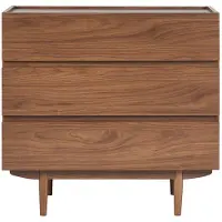 Miliboo - Kommode mit 3 Schubladen aus dunklem Holz B80 cm SANAA