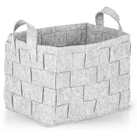 DS Produkte N8WERK Filz-Aufbewahrungstasche M - 35 x 25 x 25 cm - Hellgrau