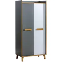 Masseno Drehtürenschrank FIABA 90/195,2/55cm 2-türig Anthrazit