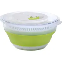 EMSA Falt-Salatschleuder Basic 4l transparent/grün 4000 ml transparent / grün