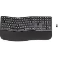 HP 680 Comfort Dual-Mode-Tastatur, Volle Größe (100%), Kabellos, RF Wireless + Bluetooth, QWERTY, Schwarz