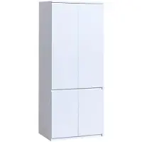 Masseno Drehtürenschrank KRYOS 80,1/195,2/52cm 2-türig Weiß