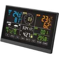 Kerbl Digitale Wetterstation 7 in 1 Wifi, App, misst Wind, Regen, UV, Luftdruck