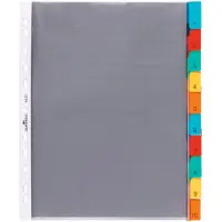 Durable PP-Hüllenregister überbreit, 10 Blätter, farbige Taben