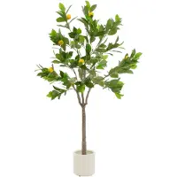 ML-Design Kunstpflanze Zitronenbaum 160 cm aus Kunststoff