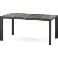 Siena Garden Silva Dining Tisch 160x90 cm – Aluminium (matt anthrazit) & Keramikplatte (washed grey)