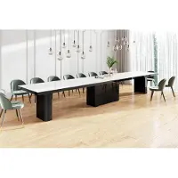 Designimpex Design Esstisch Tisch HEK-111 XXL ausziehbar 180 bis 468 cm
