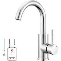 Auralum Max Niederdruck Wasserhahn 360° Drehbar Bad Armatur Waschbecken Mischbatterie Waschtischarmatur Einhandmischer Badarmatur fürs Badezimmer,