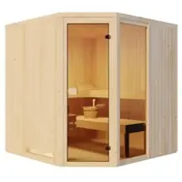 FinnTherm Sauna Family Natur 194 cm x 194 cm Wandstärke 40 mm