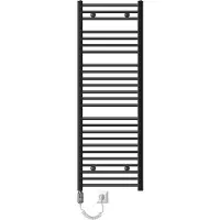 LuxeBath Elektrischer Badheizkörper Sahara 50x150 cm Anthrazit Gerade Stab 1200W