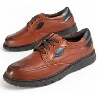 Purapiel Herren Oxford Schnürschuh Confore Braun aus Leder mit wasserdichter Membran