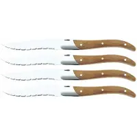 Legnoart Sirloin Steakmesser Helles Holz, 4er-set