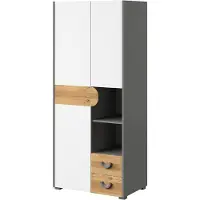 Masseno Drehtürenschrank ARCADA 80/189,5/53cm 2-türig Eichefarben