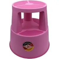 Wedo x FRNK Rollhocker SuperStep 212509, aus Kunststoff, Höhe 42,8cm, Tragkraft 150kg, rosa
