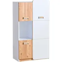 Masseno Drehtürenschrank MANTI 80/144/40cm 3-türig Weiß