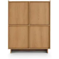 Masseno Kommode ZENITH 98 cm Sideboard mit 4 Türen für Wohnzimmer Schlafzimmer Modern 98x39x124 cm Braun