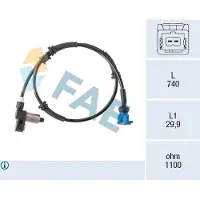 FAE ABS Sensor Raddrehzahl passend für PEUGEOT 106 II Schrägheck (1A, 1C) 78563