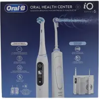 Oral-B iO6 & OxyJet, Erwachsener, Rotierende-vibrierende Zahnbürste, Tägliche Pflege, Zahnfleischpflege, Intensiv, Sensibel, Super sensitive, Weiß, 2 min, Akku