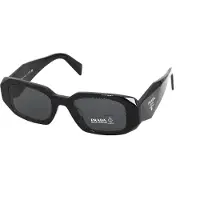 Prada Rectangle Womens Schwarz Dunkelgrau PR17WS