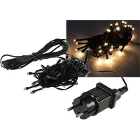 Chilitec 22840 LED Aussen-Lichterkette "CT-ALK040" 4m warmweiß, Kabel schwarz, IP44, 40 LEDs