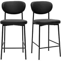 Miliboo - Schwarze Barhocker H65 cm (2er-Set) BREKA