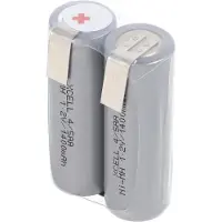 AccuCell 2HHR140 Akku passend für Rasierer 2,4 Volt, 1400mAh mit Lötfahnen zum Selbsteinbau