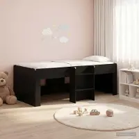 vidaXL Möbel Hochbett für Kinder 2 pcs Schwarze Eiche 193 x 96,1 x 68,5 cmKlassische Betten - Klassische Betten c4942