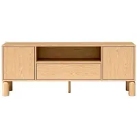 Masseno TV-Schrank SABBIA 160 cm Fernsehschrank mit 1 Schubladen und 2 Türen TV-Lowboard für Wohnzimmer Modern 160x40,6x61,2 cm Eichefarben