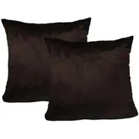 Jack 2er Set Teddy Flausch Kissen 40x40cm in braun | Gr.: 45x45 cm