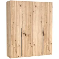 Masseno Drehtürenschrank ANCONA 200/240/58cm 4-türig Eiche Artisan