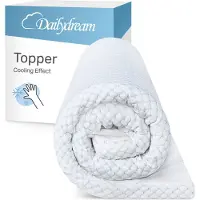 Nivion Dailydream - Memory Foam - Kühlender Topper mit Visco-Schaum - S - bis 60kg - 3,5cm Höhe / 140x200cm - Druckentlastung