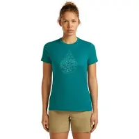 Icebreaker - Women's Merino 150 Tech Lite III S/S Hike Path - Merinoshirt Gr L tidal teal
