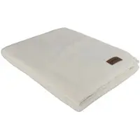 Eskimo Edelvelours Decke 100x150 cm | wollweiss - weiß