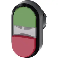 Siemens 3SU1000-3BB42-0AA0 Doppeldrucktaster, 22mm, rund, Kunststoff, grün, rot 3SU10003BB420AA0