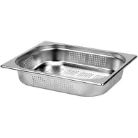 TRIZERATOP Gastro Behälter, Gastronomiebehälter Edelstahl, gelocht GN 1/2 Tiefe 65mm, 325x265mm