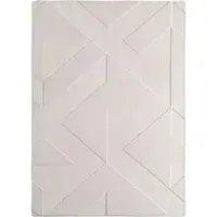 KADIMA DESIGN Teppich Schlafzimmer Geometrisch Elegant Waschbar Wohnzimmer Esszimmer Pflegeleicht Creme 80x150 cm OEKO-TEX – LAVAREDO von