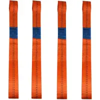 TRUTZHOLM 4 Gurtschlaufen Doppelschlaufe Spanngurt für Motorrad Motorradspanngurt ORANGE