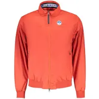 North sails Herren Segeljacke Rot – Recycelt, Zwei Taschen, Ocean Positive