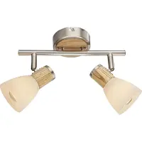 Globo 54352-2, Nickel, Glas, Metall, Holz, IP20, I, E14, 40 W