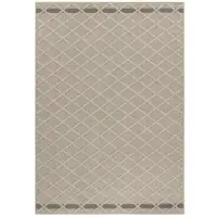 KADIMA DESIGN Outdoor Teppich Rautenmuster Wetterfest Waschbar Strapazierfähig | Beige 80x150 cm Balkon Terrasse Fußbodenheizung | IMST –