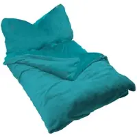 EXKLUSIV HEIMTEXTIL Winter Uni Bettwäsche 2 teilig Cashmere Touch Reißverschluss 135 x200 cm + 80 x80 cm Petrol