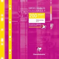 Clairefontaine 5x Packung mit 100 Blatt Kanzleibogen gelocht, DIN A4, 90g, kariert - 4712C