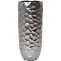 VIVANNO Bodenvase Amolar 41 cm x 41 cm x 95 cm Satinsilber