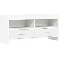 vidaXL TV-Schränk 100 x 33 x 47 cm Weiß Holzwerkstoff